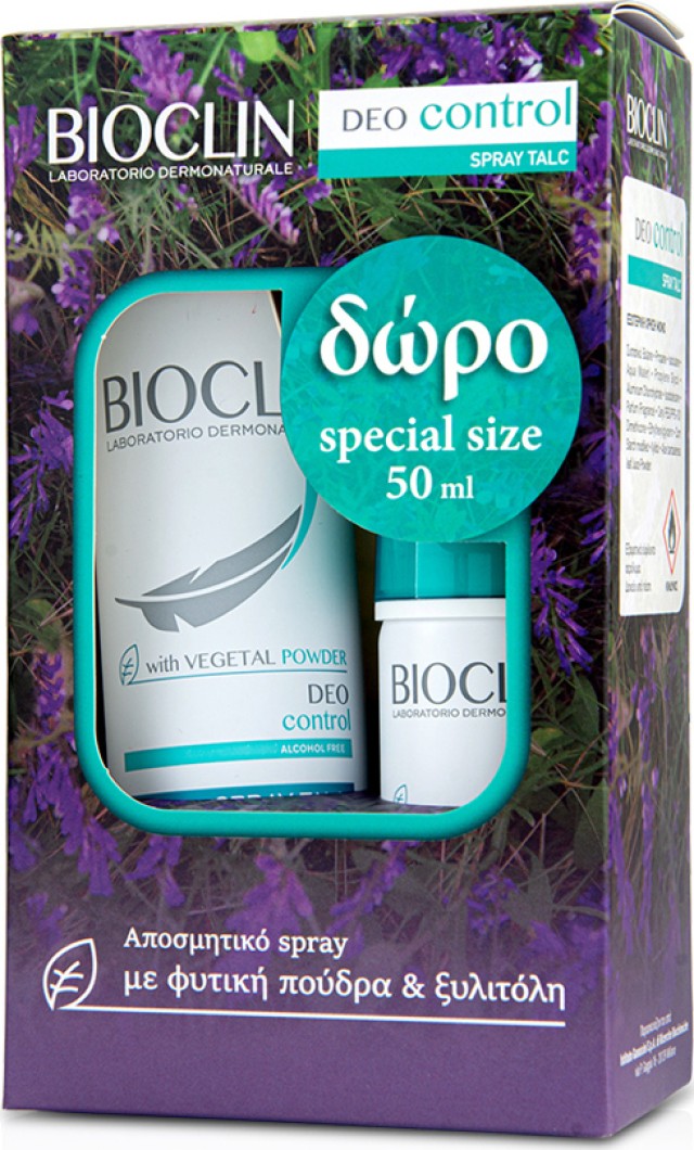 Bioclin Promo Deo Control Αποσμητικό Spray Με Φυτική Πούδρα, 150ml & Deo Control Spray Talk, 50ml