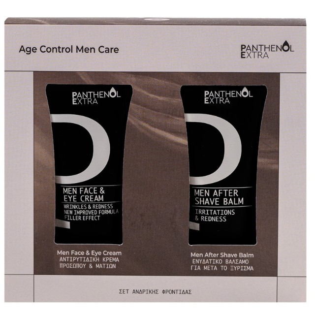 Panthenol Extra Age Control Men Care Πακέτο Face & Eye Cream 75ml & After Shave Balm 75ml