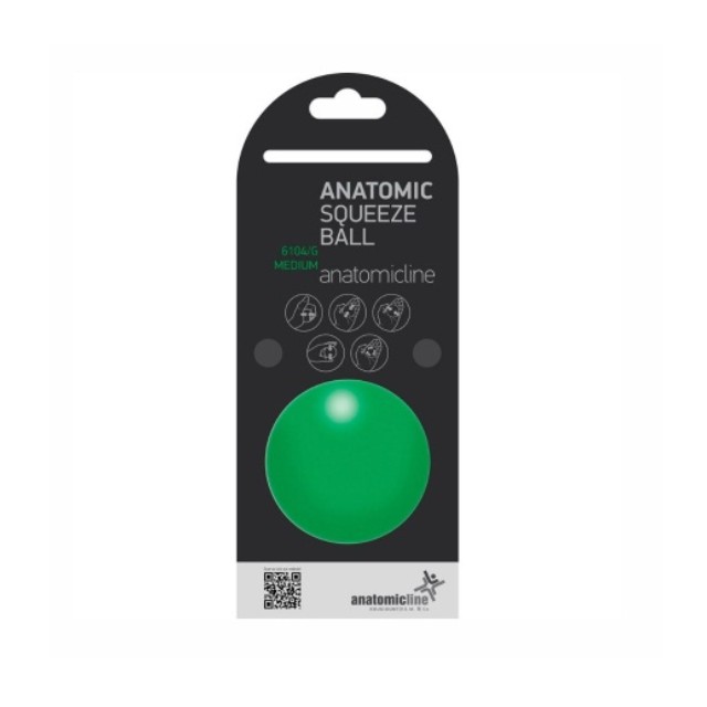 AnatomicLine Squeeze Ball Μπαλάκι Άσκησης Χειρός 6104/R Medium Πράσινο 1τμχ