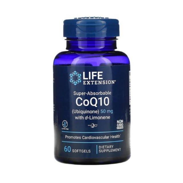 Life Extension Super Absorbable CoQ10 50mg Συμπλήρωμα Διατροφής, 60 Κάψουλες