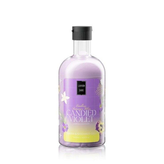 Lavish Care Bath & Shower Gel Candied Violet Αφρόλουτρο Σώματος 500ml