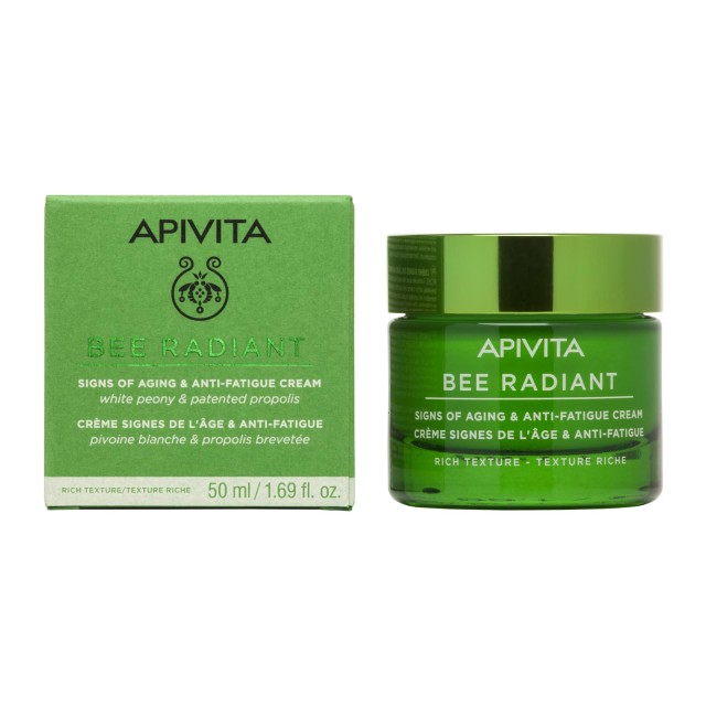 Apivita Bee Radiant Rich Texture Cream Αντιγηραντική Κρέμα Προσώπου Πλούσιας Υφής 50ml