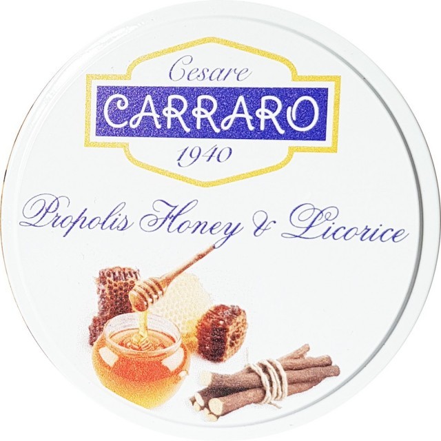 Carraro Καραμέλες με Πρόπολη, Μέλι & Γλυκόριζα για τον Ερεθισμένο Λαιμό 40gr