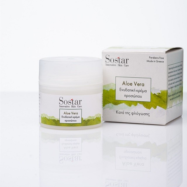 Sostar Focus Moisturizing Face Cream Ενυδατική Κρέμα Προσώπου Με Αλόη, 50ml