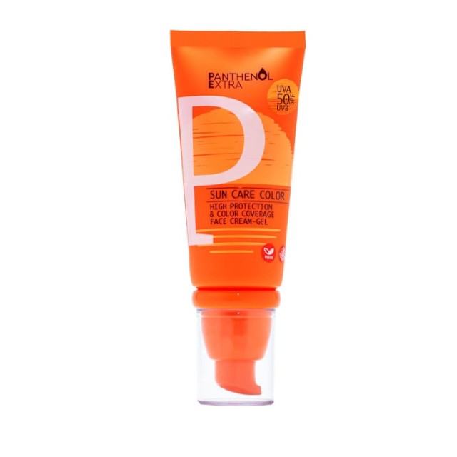 Panthenol Extra Sun Care Color SPF50 Αντηλιακή Κρέμα Gel Προσώπου Με Χρώμα 50ml