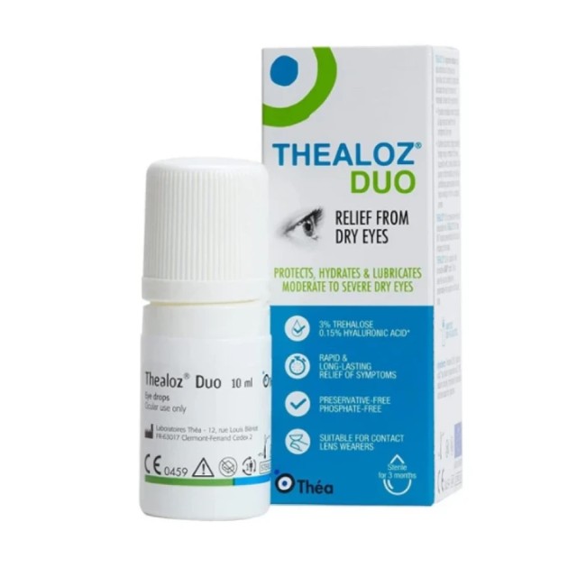 Thealoz Duo Οφθαλμικές Σταγόνες για Προστασία & Ενυδάτωση 10ml