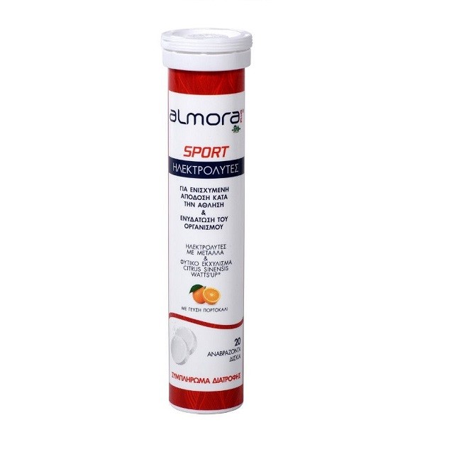 ELPEN Almora Plus Sport, Ηλεκτρολύτες Με Γεύση Πορτοκάλι 20 αναβράζοντα δισκία
