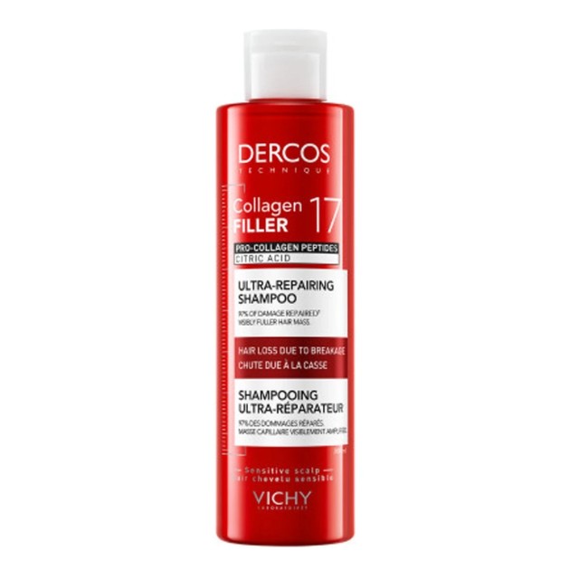 Vichy Dercos Collagen 17 Filler Σαμπουάν για Δράση κατά της Τριχόπτωσης & της Θραύσης των Μαλλιών 200ml