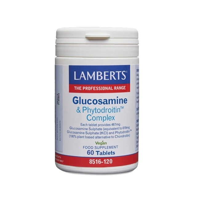 Lamberts Glucosamine & Phytodroitin Complex Κατάλληλο για την Υγεία των Αρθρώσεων 60 Ταμπλέτες (8516-60)