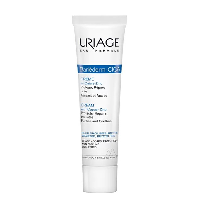 Uriage Bariederm Cica-Creme Reparatrice Cu-Zn Επανορθωτική Κρέμα για Όλη την Οικογένεια, για Πρόσωπο & Σώμα, 40ml