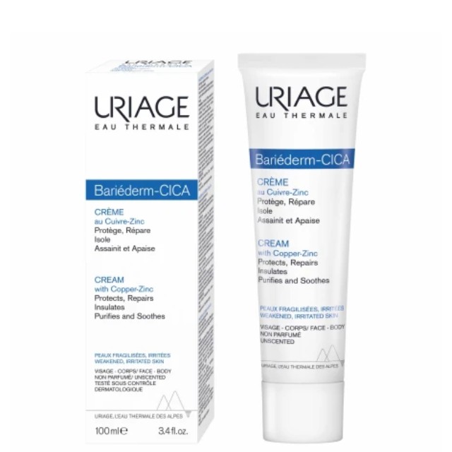 Uriage Bariederm Cica-Creme Reparatrice Cu-Zn Επανορθωτική Κρέμα για Όλη την Οικογένεια, για Πρόσωπο & Σώμα, 100ml