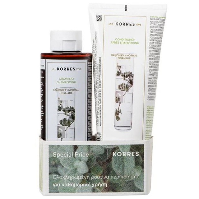 Korres Aloe & Dittany Πακέτο Shampoo for Normal Hair Σαμπουάν Για Κανονικά Μαλλιά, 250ml & Conditioner for Normal Hair Μαλακτική Κρέμα Για Κανονικά Μαλλιά, 200ml
