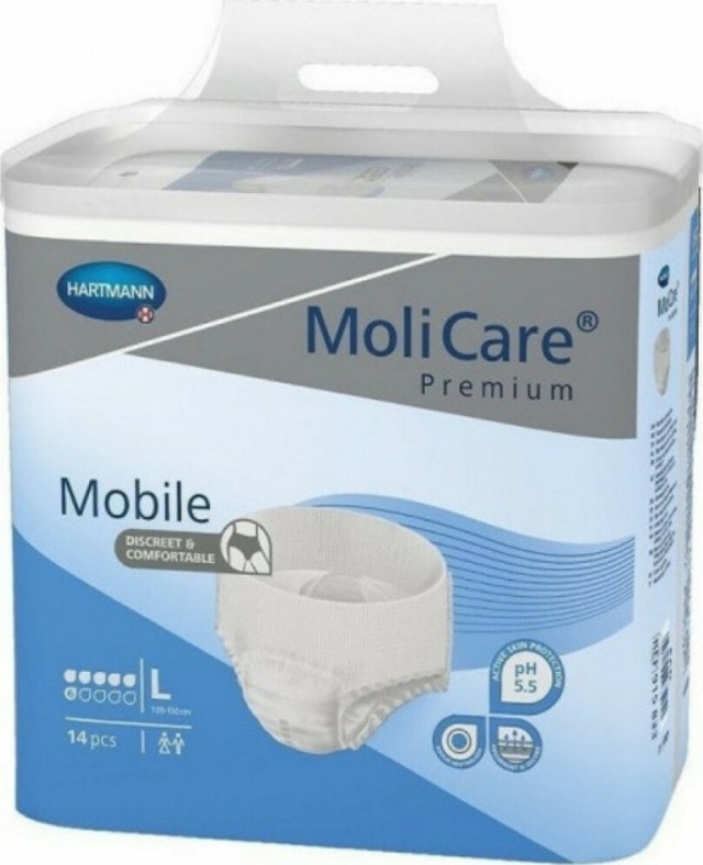 Hartmann MoliCare Premium Mobile Σλιπ Εσώρουχο Ακράτειας Ημέρας Large 100-150cm 14 Τμχ