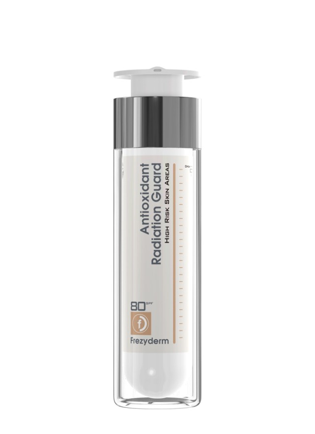 FREZYDERM Antioxidant Radiation Guard Spf80,  Προστασία Για Δερματικές Περιοχές Υψηλού Κινδύνου 50ml