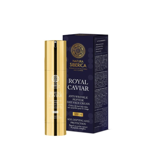 Natura Siberica Royal Caviar Anti-Wrinkle Peptide Day Face Cream SPF20 50ml