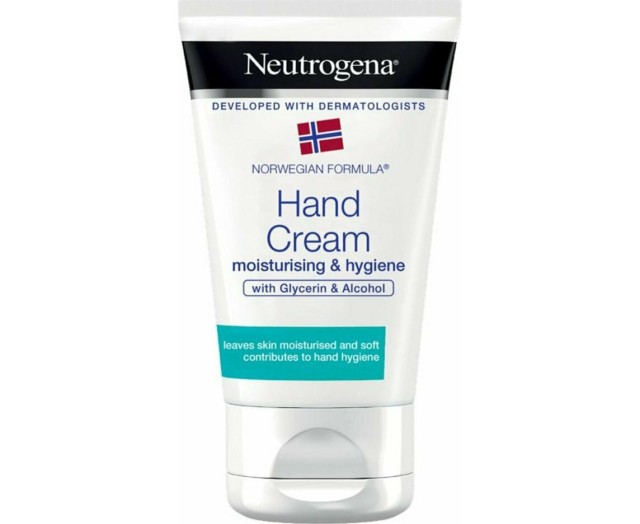 NEUTROGENA® Hand Cream Moisturising & Hygiene Κρέμα Χεριών για Ενυδάτωση & Προστασία με Γλυκερίνη και Αλκοόλη, 50ml