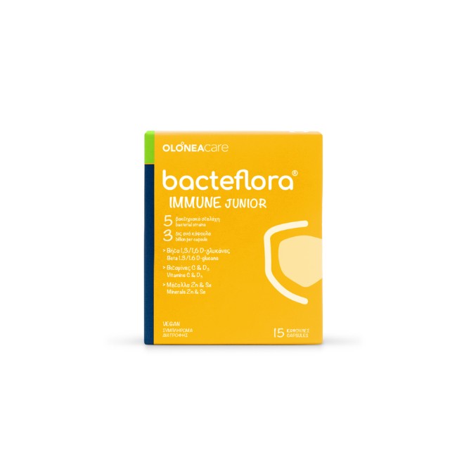Olonea Bacteflora Immune Junior Παιδικό Συμπλήρωμα με Προβιοτικά 15 κάψουλες