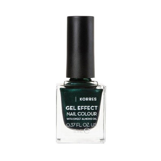 Korres Gel Effect Nail Colour No89 Velvet Green Βερνίκι Νυχιών Μακράς Διαρκείας, 11ml
