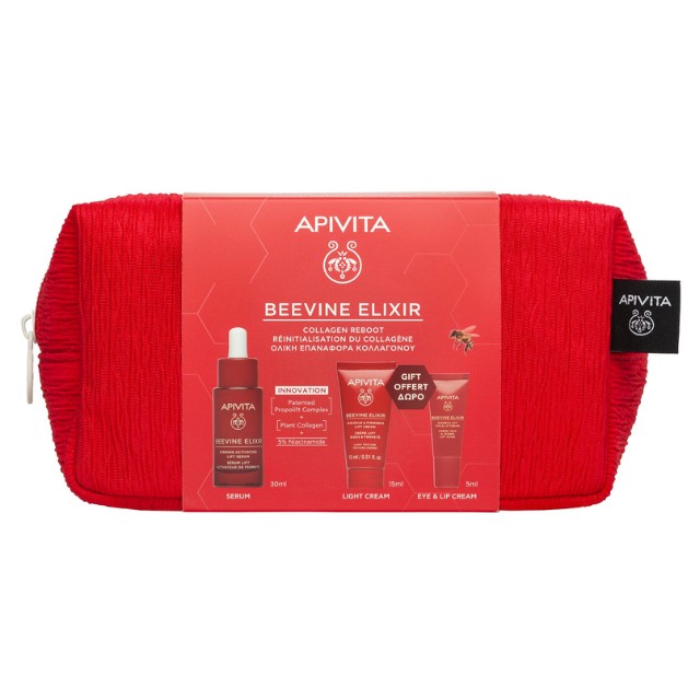 Apivita Πακέτο Beevine Elixir Serum 30ml & Δώρο Light Cream 15ml + Eye & Lip Cream 5ml