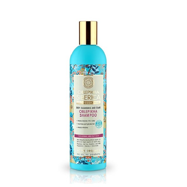 NATURA SIBERICA Oblepikha Shampoo Organic Hydrolate For Normal & Oily Σαμπουάν Για Λιπαρά Μαλλιά, 400ml