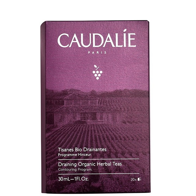 CAUDALIE Draining Organic Herbal Tea Τσάι Βοτάνων Για Φυσική Αποτοξίνωση, 20 φακελάκια