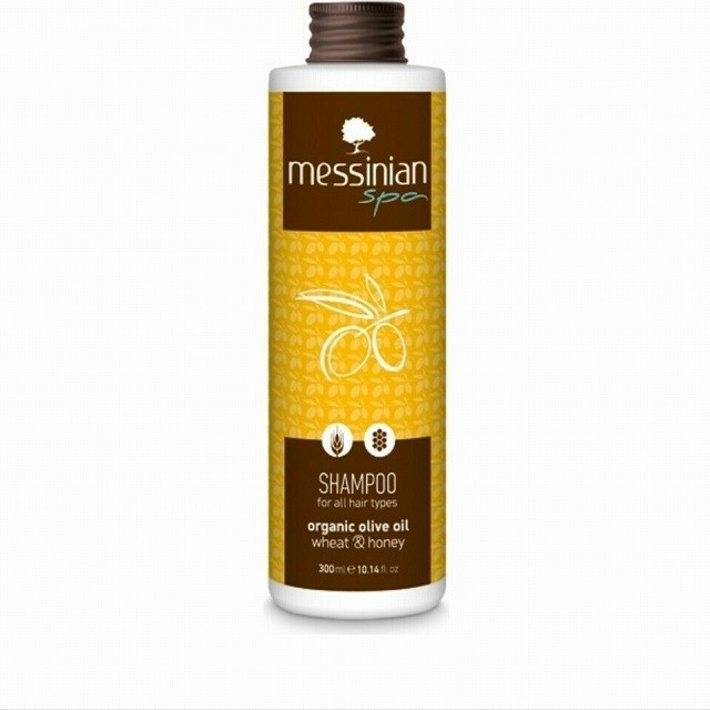 Messinian Spa Shampoo All Types Wheat-Honey Σαμπουάν για Όλους τους Τύπους Μαλλιών με Σιτάρι και Μέλι, 300ml