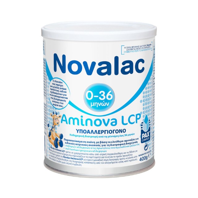 Novalac Aminova LCP 0m+ Γάλα Σε Σκόνη 400γρ
