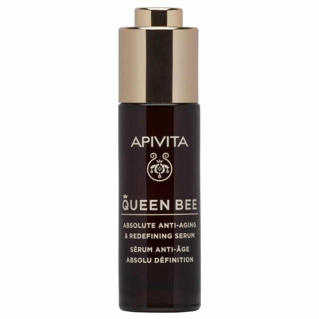 APIVITA Queen Bee Serum, Ορός Απόλυτης Αντιγήρανσης & Ανόρθωσης Περιγράμματος Προσώπου, 30ml