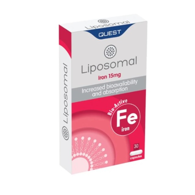 Quest Liposomal Iron 15mg Λιποσωμικό Σίδηρο 30 Κάψουλες