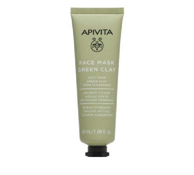 APIVITA Face Mask Μάσκα Προσώπου Για Βαθύ Καθαρισμό Με Πράσινη Άργιλο, 50ml