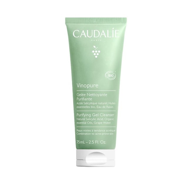 Caudalie Vinopure Purifying Gel Cleanser Τζελ Καθαρισμού Προσώπου 75ml