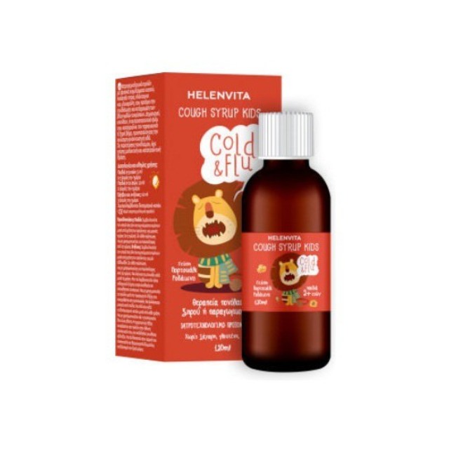Helenvita Cold & Flu Cough Sypup Kids Παιδικό Σιρόπι για Ξηρό /Παραγωγικό Βήχα 120ml