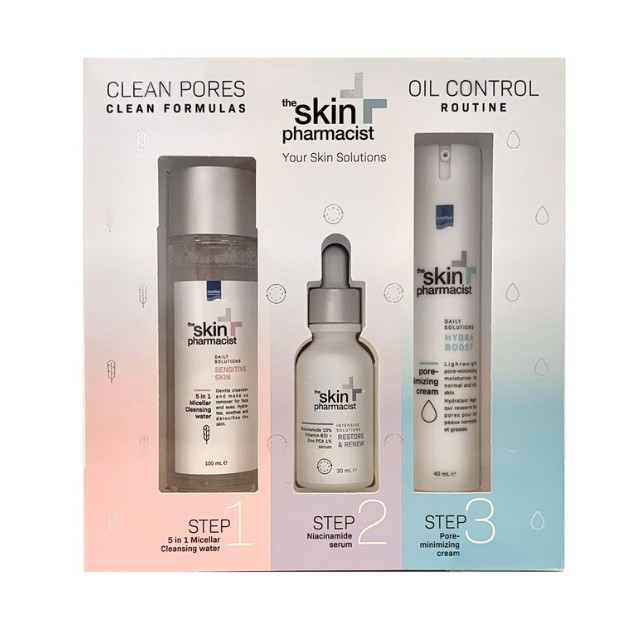 Intermed The Skin Pharmacist Oil Control Πακέτο Micellar 100ml & Serum 30ml & Face Cream 40ml