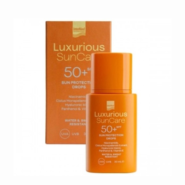 Intermed Luxurious Sun Protection Drops SPF50 Αντηλιακό Προσώπου 30ml