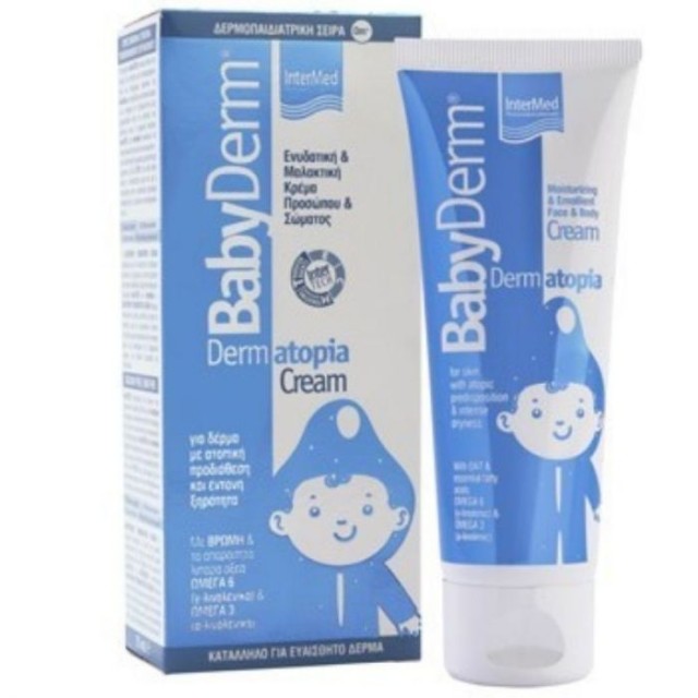 Intermed Babyderm Dermatopia Cream,  Ενυδατική & Μαλακτική Κρέμα Προσώπου & Σώματος 75ml