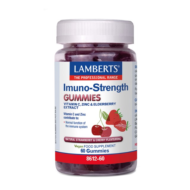 Lamberts Imuno-Strength Gummies Κεράσι & Φράουλα 60 Ζελεδάκια 8612-60