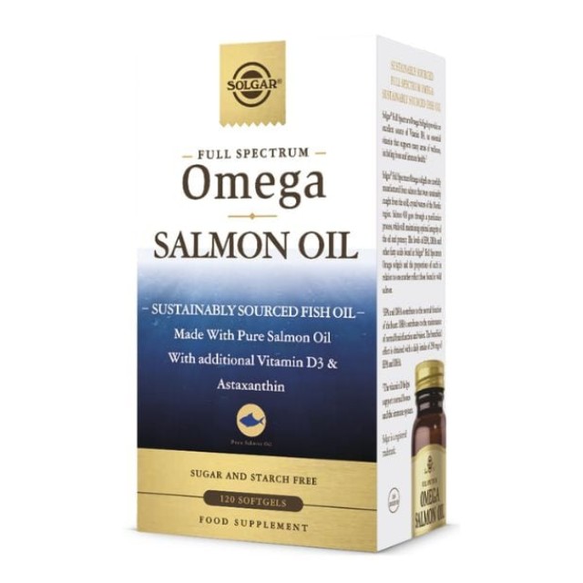 Solgar Full Spectrum Omega Salmon Oil 120 Μαλακές Κάψουλες