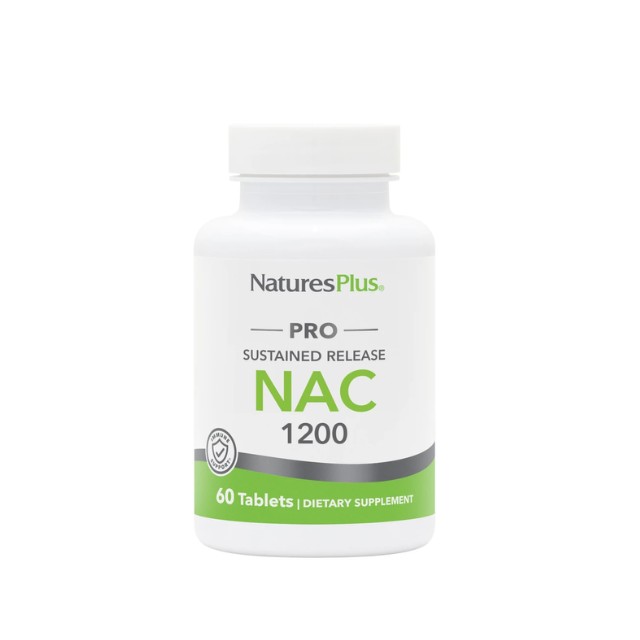 Natures Plus Pro Nac 1200mg Συμπλήρωμα Διατροφής με Αντιοξειδωτική Δράση 60 Ταμπλέτες