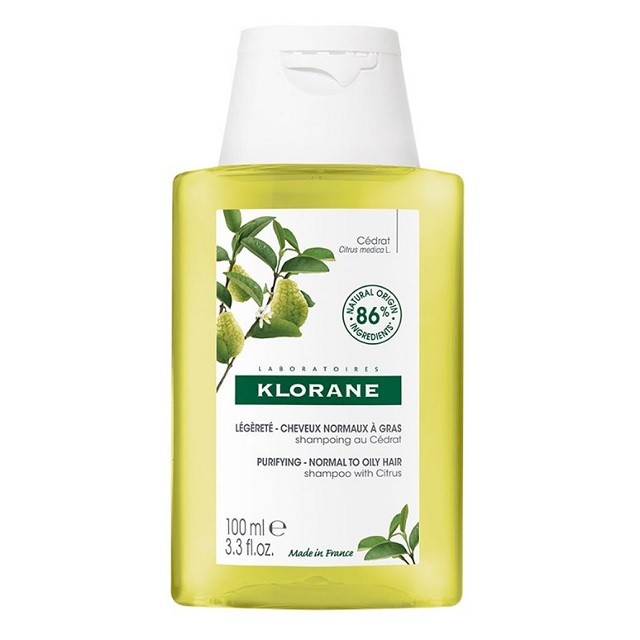 Klorane Citrus Shampoo Normal to Oily Hair Σαμπουάν Με Κίτρο Για Κανονικά ή Λιπαρά Μαλλιά, 100ml