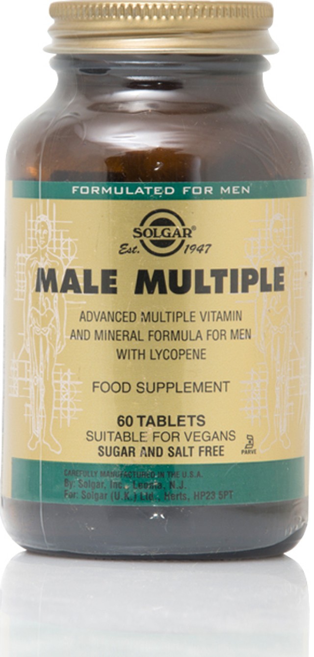 Solgar Male Multiple, Συμπλήρωμα για τον Άνδρα, 60 Φυτικές Ταμπλέτες
