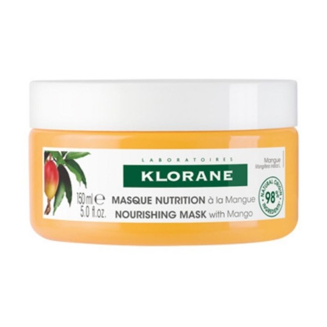 KLORANE Mango Hair Mask, Επανορθωτική Μάσκα Μαλλιών με Βούτυρο Μάνγκο, 150ml
