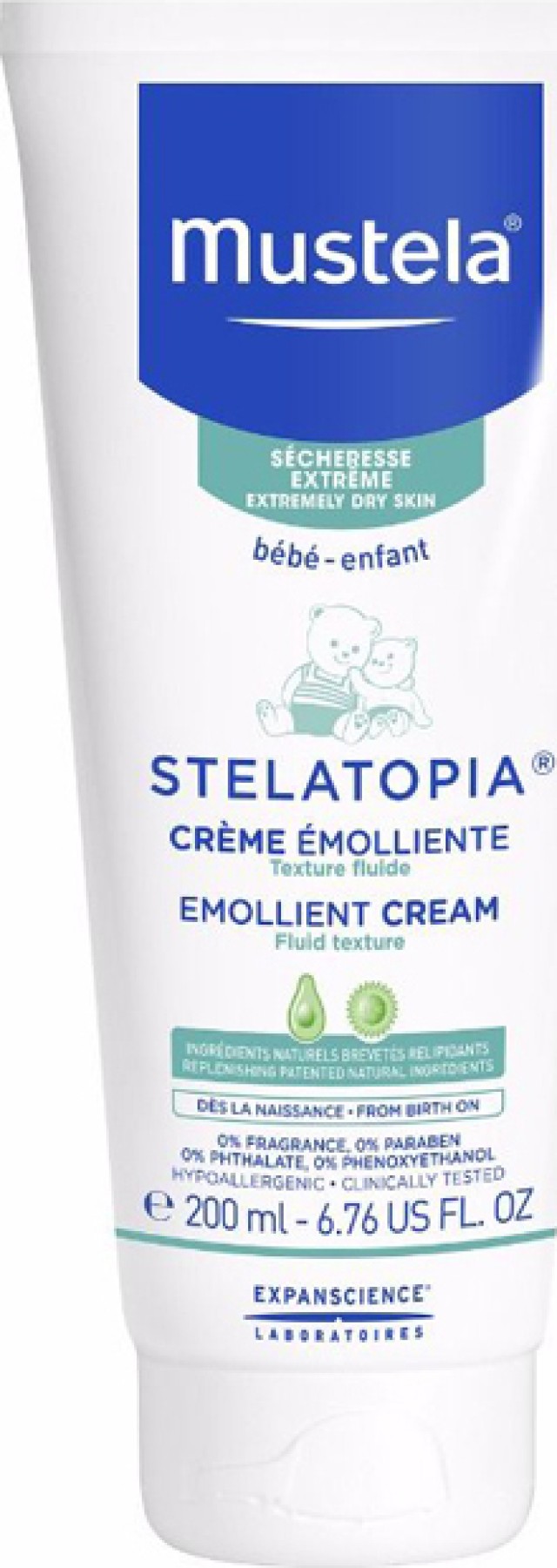 Mustela Stelatopia Emolient Creme Μαλακτική Κρέμα Προσώπου & Σώματος, 200ml