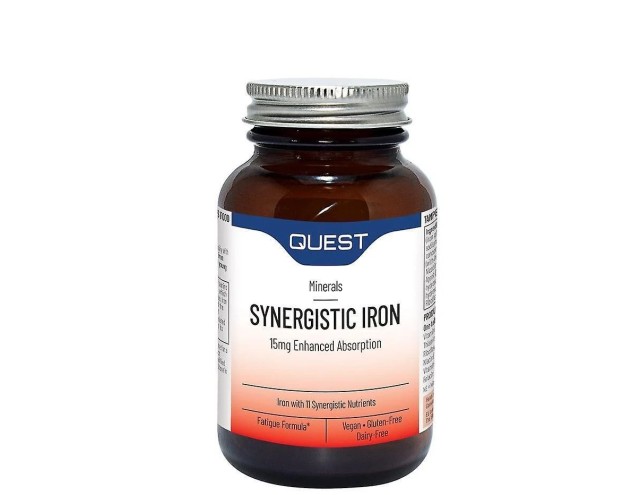 QUEST Synergistic Iron 15mg Enhanced Absorption Συμπλήρωμα Διατροφής Με Χηλικό Σίδηρο, 30 Ταμπλέτες