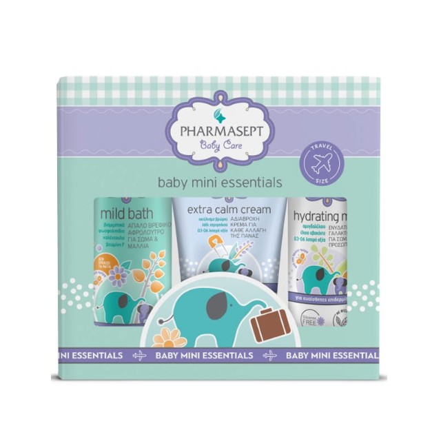 Pharmasept Πακέτο Baby Care Mild Bath 100ml & Extra Calm Cream 40ml & Hydrating Milk 40ml