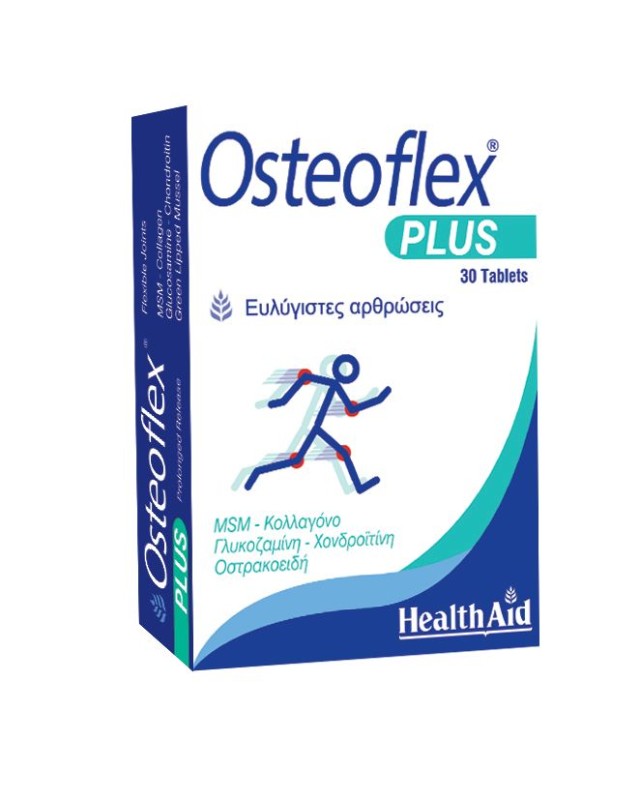 HEALTH AID  Osteoflex Plus Γλυκοσαμίνη Χονδροϊτίνη MSM Κολλαγόνο 30 tabs
