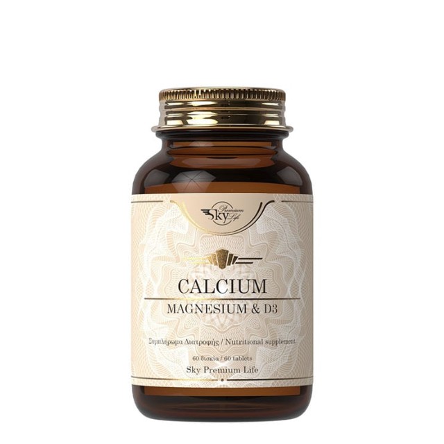 Sky Premium Calcium Magnesium & Vitamin D3 Συμπλήρωμα Διατροφής 60 Δισκία