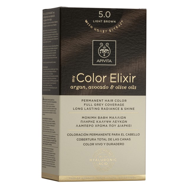 APIVITA My Color Elixir  Νο 5.0 Μόνιμη Βαφή Μαλλιών Καστανό Ανοιχτό