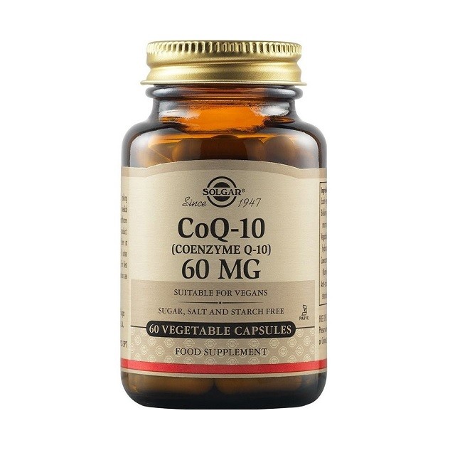 Solgar Coenzyme Q-10 60mg Συμπλήρωμα Διατροφής Με Συνένζυμο Q10, 60 Φυτικές Κάψουλες