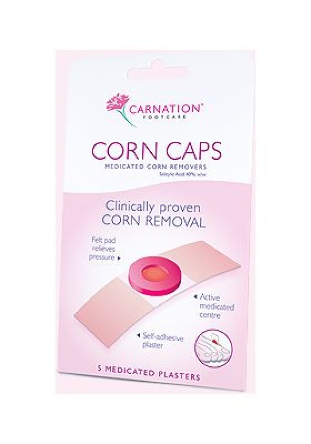 VICAN Carnation Corn Caps Επιθέματα Αφαίρεσης Κάλων με Σαλικυλικό Οξύ 5τμχ