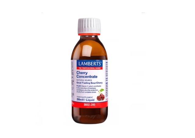 LAMBERTS Cherry Concentrate Συμπυκνωμένος Χυμός Βύσσινου Με Ισχυρές Αντιοξειδωτικές Ιδιότητες (8602-200), 200ml